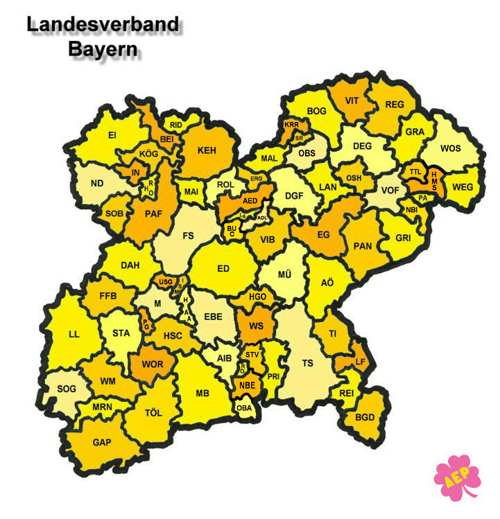 Karte AEP Bundesland Bayern