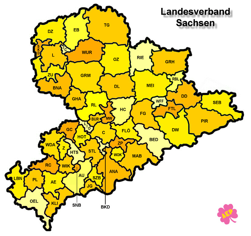 Karte AEP Bundesland Sachsen